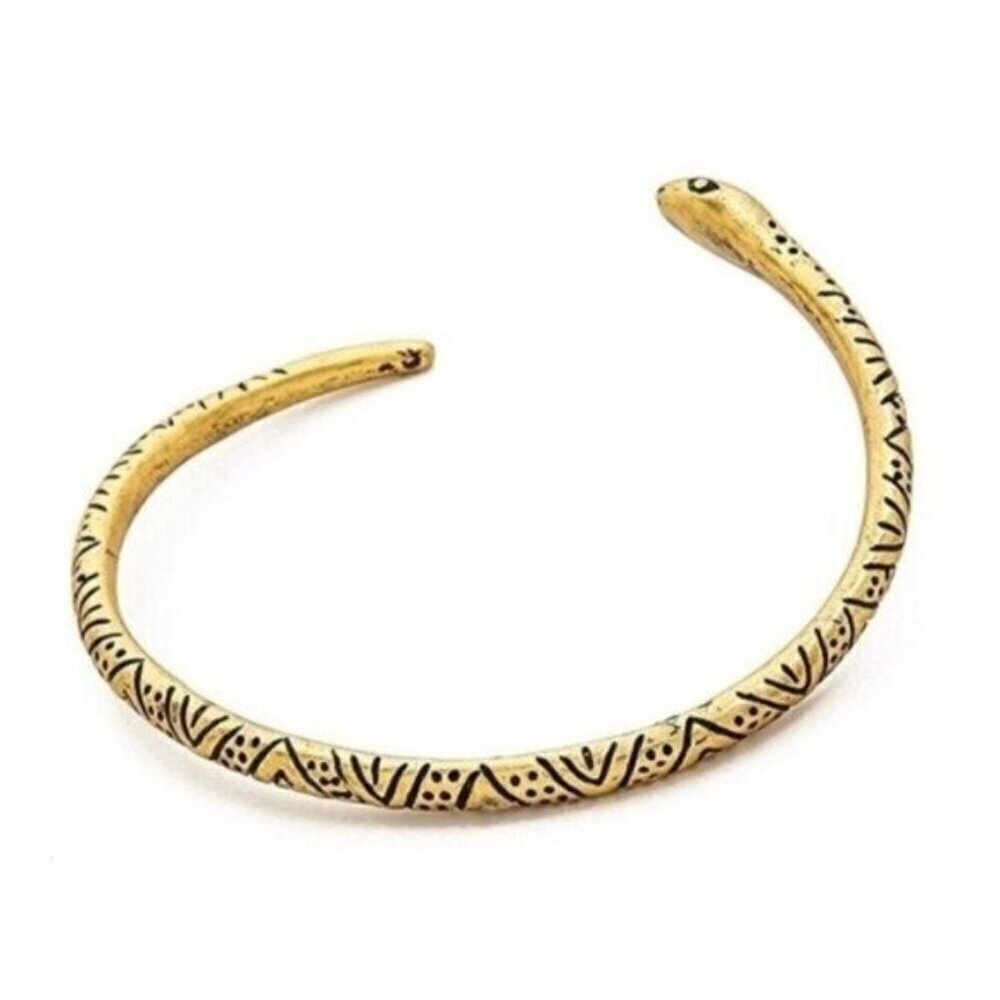 NEW Madewell Gold Snake Cuff Brass Open End Bracelet